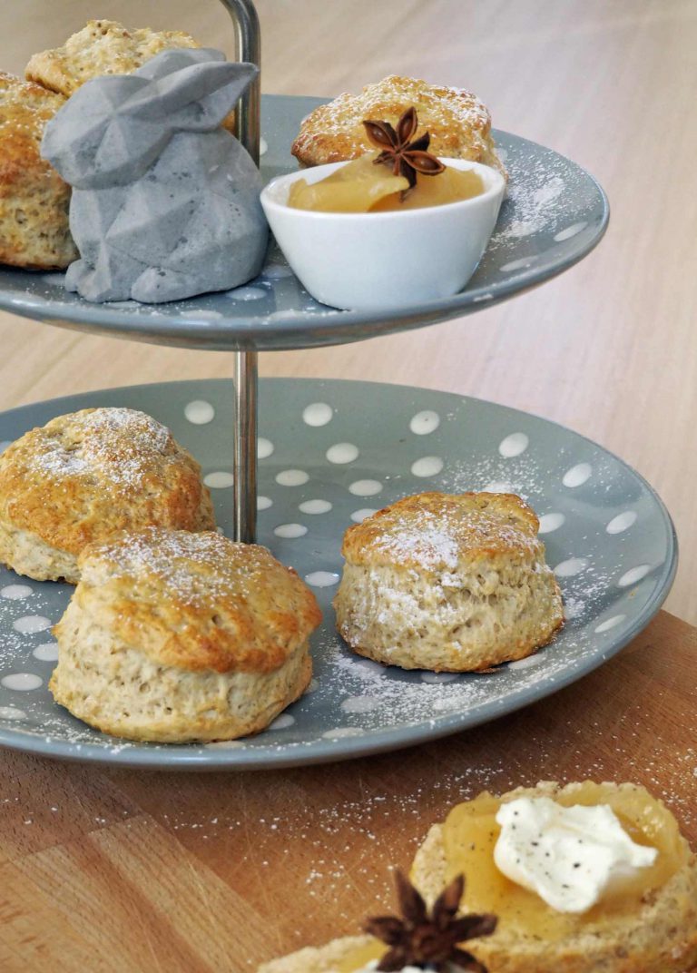 Österliche Scones mit Haferflocken backen - mit Rezept